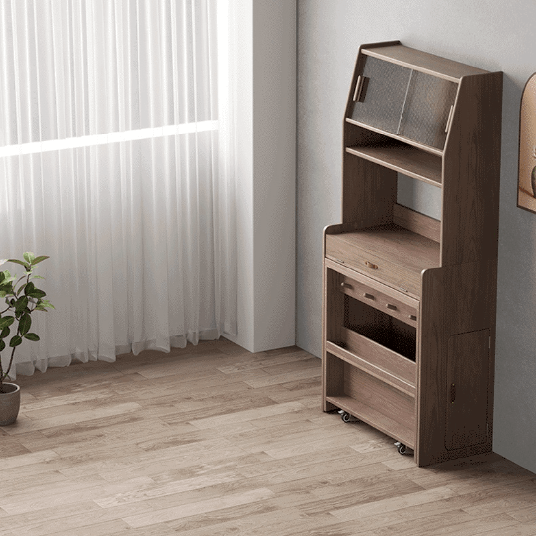 Space-saving folding table perfect for dining and work in small cozy homes