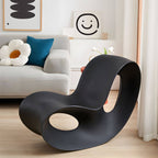 Acrylic contemporary indoor rocking chair without armrest in solid color