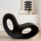 Acrylic contemporary indoor rocking chair without armrest in solid color