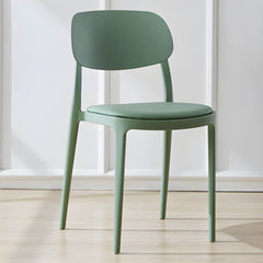 Plastic Scandinavian Living Room Side Chair Matte Finish Open Back Dining Chair Dining Chairs