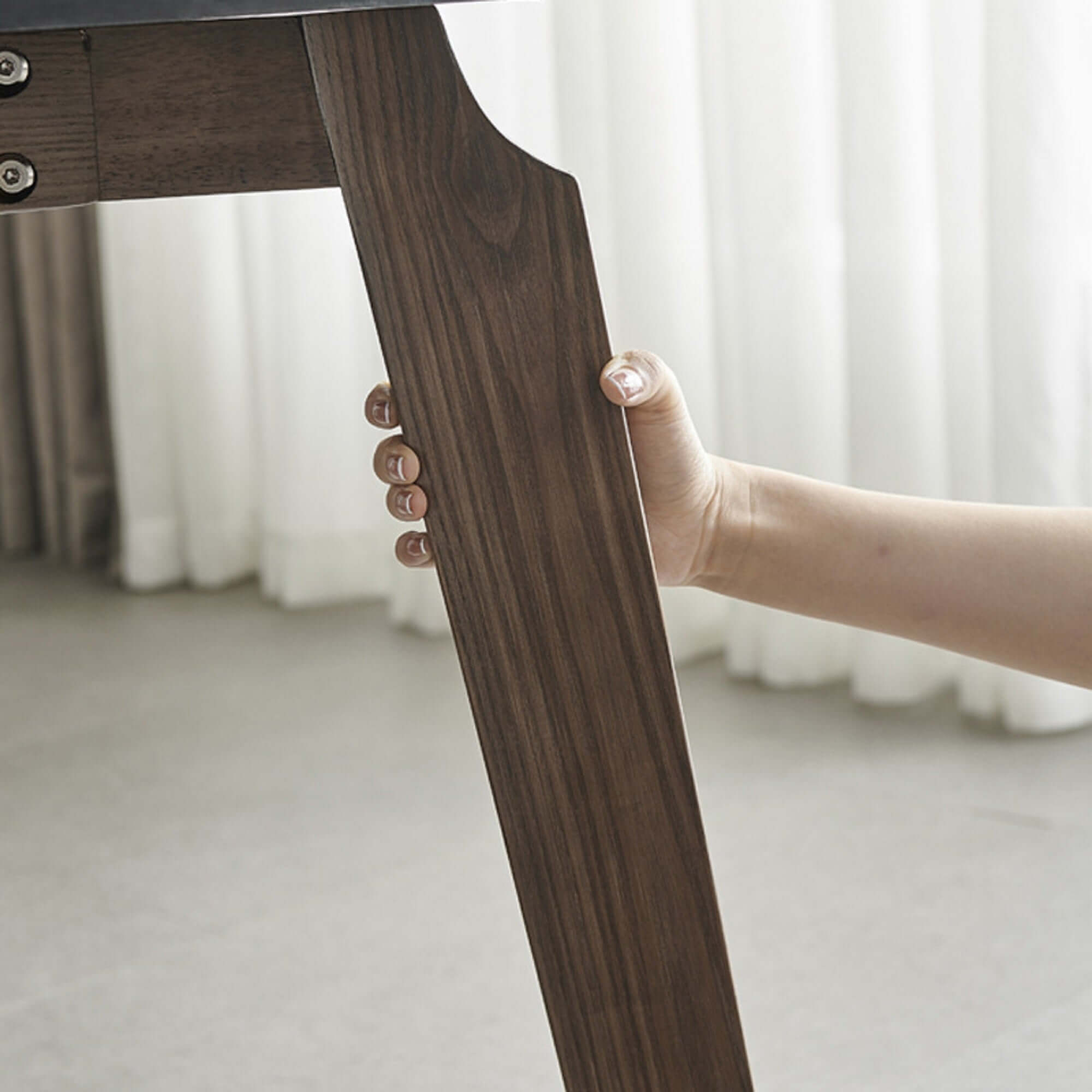 Minimalist luxury rectangular dining table, 63 inches, seats 6 people comfortably