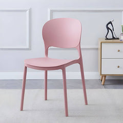 Scandinavian Style Plastic & Acrylic Stackable Kitchen & Dining Side Chair Dining Chairs