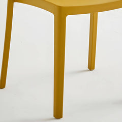 Scandinavian Plastic & Acrylic Kitchen & Dining Chair with Low Back Dining Chairs