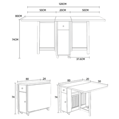 Modern Minimalist Expandable Dining Table with Chairs