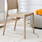 Stackable modern plastic and acrylic side chair for kitchen and dining use