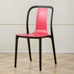 Modern Style Low-Back Plastic & Acrylic Side Chair for Kitchen & Dining Dining Chairs