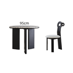 Round terrazzo table with easy-clean surface, perfect for small apartments