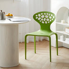 Nordic acrylic dining chair with armrest and backrest, featuring transparent acrylic legs