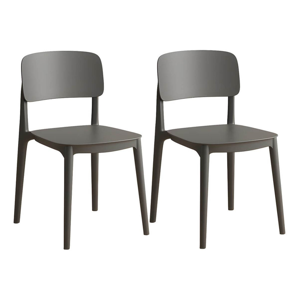 Scandinavian style stackable plastic and acrylic side chair for kitchen and dining