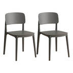 Scandinavian style stackable plastic and acrylic side chair for kitchen and dining