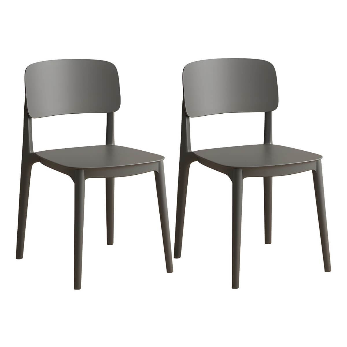 Scandinavian style stackable plastic and acrylic side chair for kitchen and dining