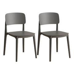 Scandinavian Style Stackable Plastic & Acrylic Side Chair for Kitchen & Dining Dining Chairs