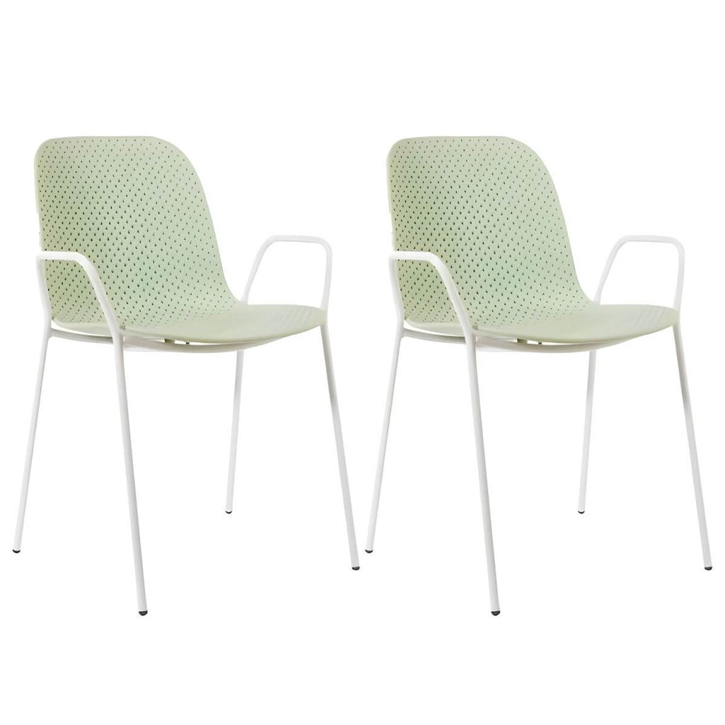Scandinavian stackable kitchen chair with plastic and acrylic seat and metal legs