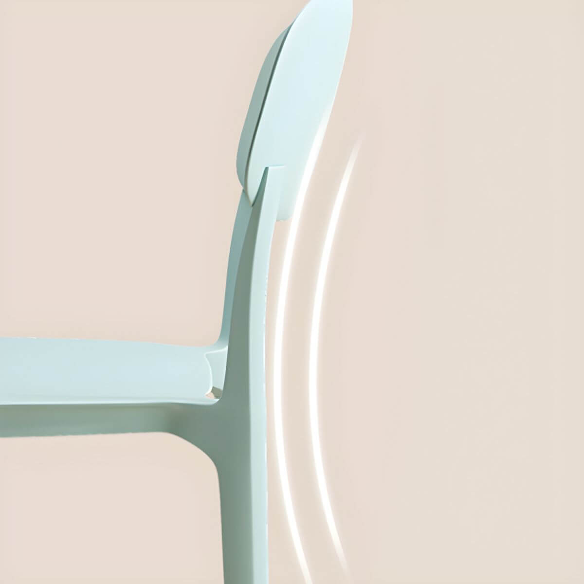 Scandinavian style stackable plastic and acrylic side chair for kitchen and dining