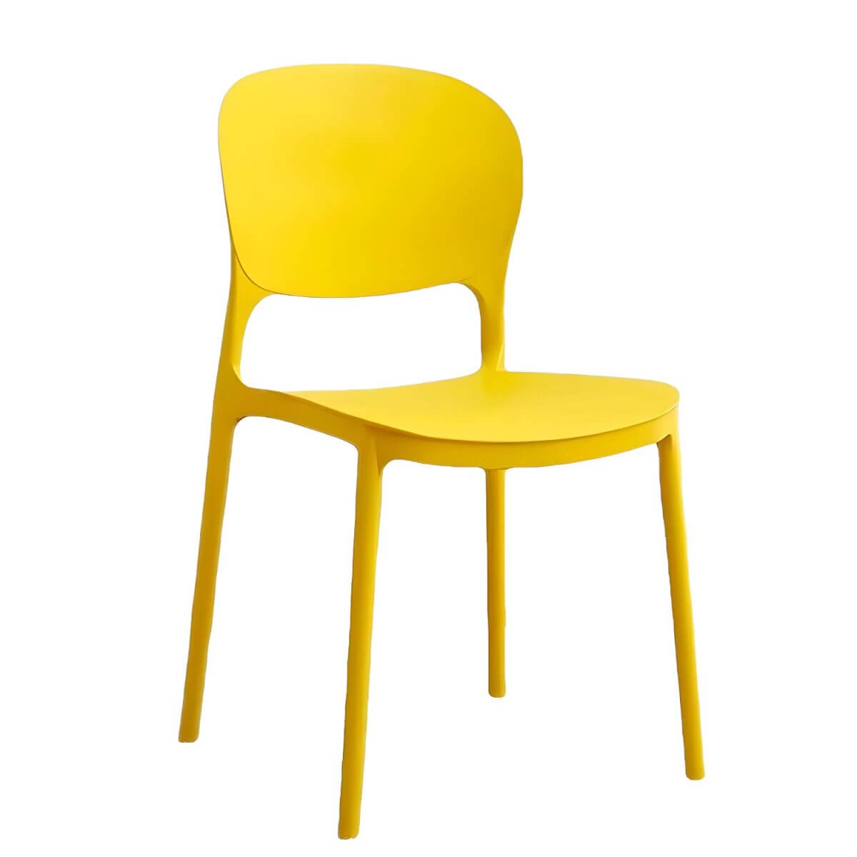 Scandinavian style stackable plastic and acrylic dining side chair for kitchen and dining