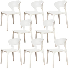 Scandinavian Stackable Side Chair with Open Back and Plastic & Acrylic Material Dining Chairs