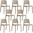 Stackable modern plastic and acrylic side chair for kitchen and dining use