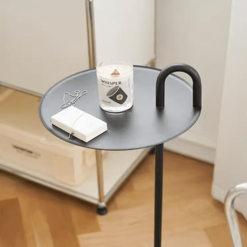 Terrazzo side table with easy-move design and eco-friendly coating for modern living