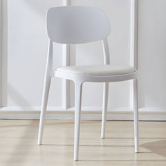 Plastic Scandinavian Living Room Side Chair Matte Finish Open Back Dining Chair Dining Chairs