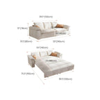 Nordic upholstered sofa bed with storage, 30.7 inches tall sleeper sofa for small spaces