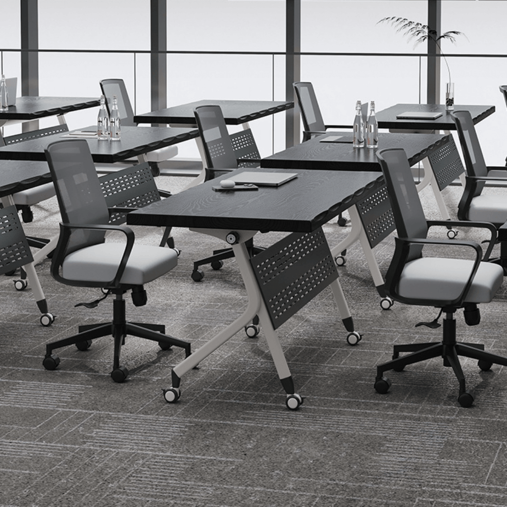 Foldable minimalist conference table perfect for business meetings and training sessions