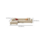 Beige upholstered wood sofa with square arms and sewn pillow back for modern living rooms