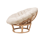 Cozy natural rattan papasan chair available in single or double size for comfortable lounging