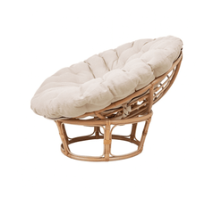 Natural Rattan Papasan Chair - Cozy Lounge Sofa