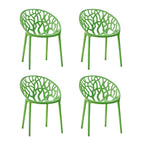 Scandinavian style sloped arm chair made of plastic and acrylic, ideal for kitchen and dining areas
