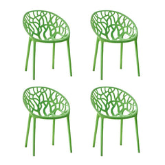 Scandinavian Style Plastic & Acrylic Sloped Arm Chair for Kitchen & Dining Dining Chairs
