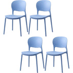Scandinavian style stackable plastic and acrylic dining side chair for kitchen and dining