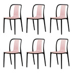 Low-back plastic and acrylic side chair with modern style for kitchen and dining areas