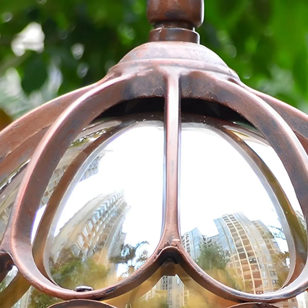 Ball Cage Metal Outdoor Table Lamp – Vintage Bronze Finish