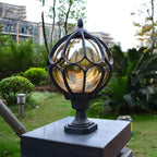 Ball Cage Metal Outdoor Table Lamp – Vintage Bronze Finish