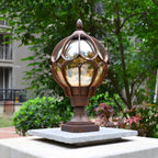 Ball Cage Metal Outdoor Table Lamp – Vintage Bronze Finish