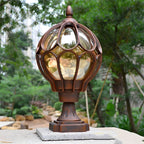 Ball Cage Metal Outdoor Table Lamp – Vintage Bronze Finish