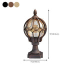 Ball Cage Metal Outdoor Table Lamp – Vintage Bronze Finish Dimensions
