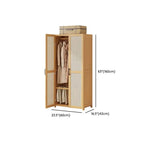 Bamboo Cane-Front Wardrobe Armoire With Soft-Close Storage Dimensions