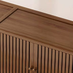 Bamboo Open-Top Wardrobe Armoire With Closed Storage Cabinet