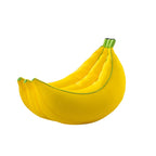 Banana-Shaped Yellow Fabric Bean Bag Lounger with Removable Cover