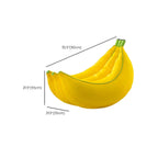 Banana-Shaped Yellow Fabric Bean Bag Lounger with Removable Cover Dimensions
