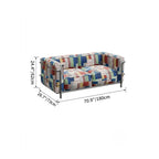 Bauhaus Plaid Sofa with Stainless Steel Frame for Artful Living Rooms Dimensions
