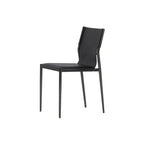 Bauhaus Saddle Leather Dining Chair with Polished Steel Frame