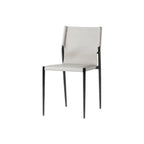 Bauhaus Saddle Leather Dining Chair with Polished Steel Frame
