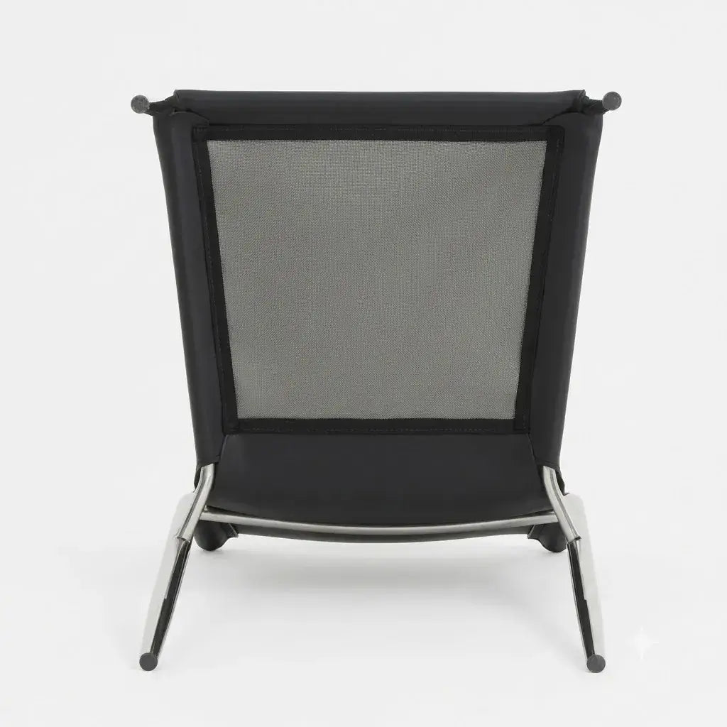Bauhaus Saddle Leather Dining Chair with Polished Steel Frame