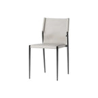 Bauhaus Saddle Leather Dining Chair with Polished Steel Frame