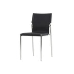 Bauhaus Saddle Leather Dining Chair with Polished Steel Frame Main Product Image