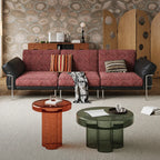 Bauhaus Sofa in Mixed Tweed and Leather with Steel Frame Lounge Appeal