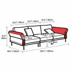 Bauhaus Sofa in Mixed Tweed and Leather with Steel Frame Lounge Appeal Dimensions