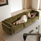 Bauhaus Sofa Series With Exposed Steel Frame and Deep Plush Lounge Seats